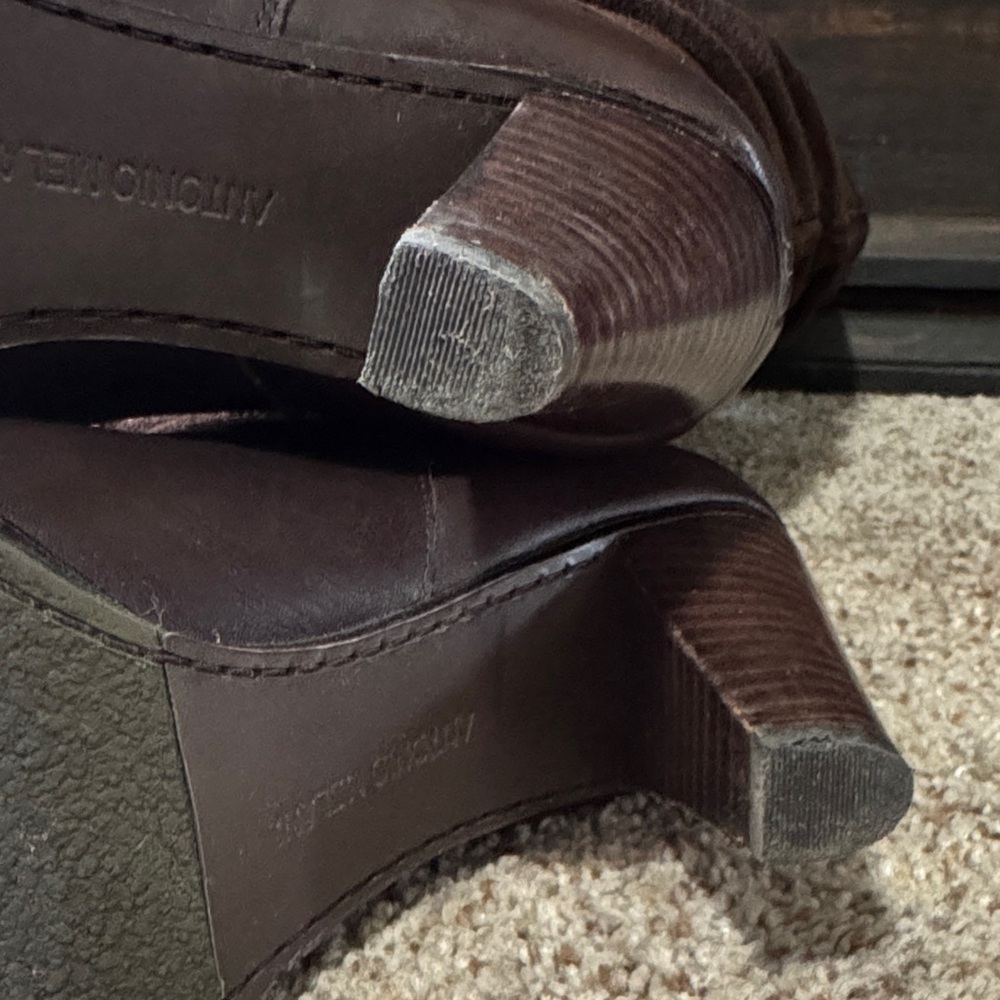 ANTONIO MELANI Dark Brown Heeled Boots - Picture 9 of 12